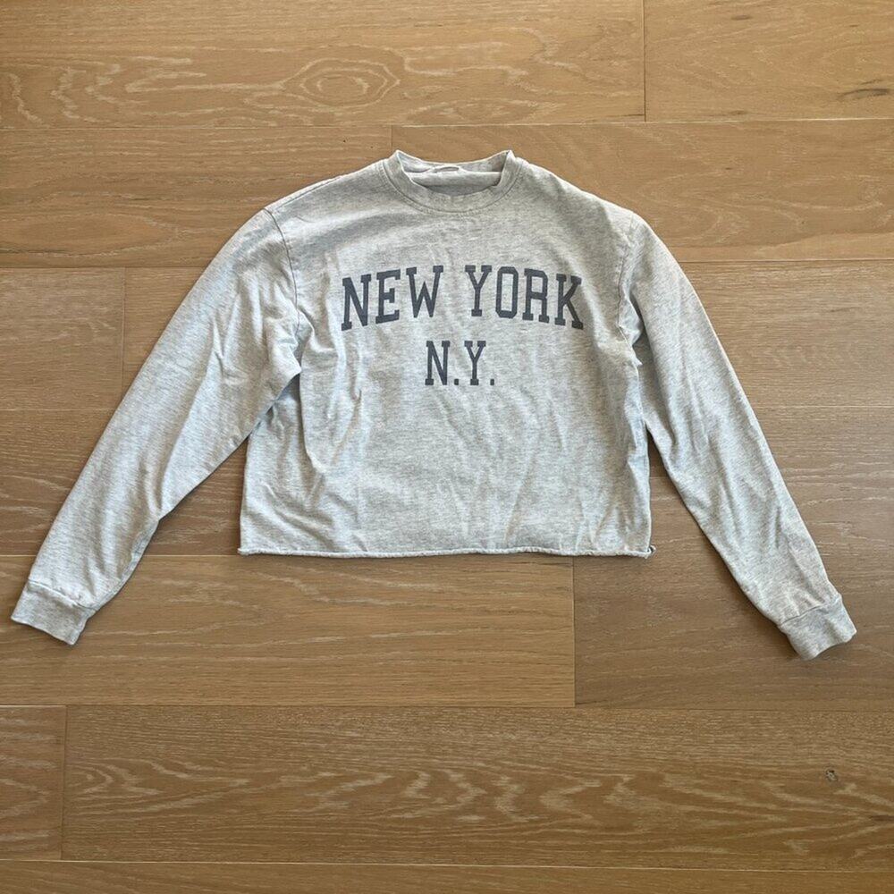 Brandy Melville New York Tee & 7 For All Mankind Denim Mini Skirt Small/30 - Picture 5 of 9